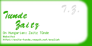 tunde zaitz business card